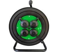 Удлинитель Topfort ПВС 3x1 кв.мм. 30м 10А 4 гнезда c заземлением, с заглушками, IP44 1678907