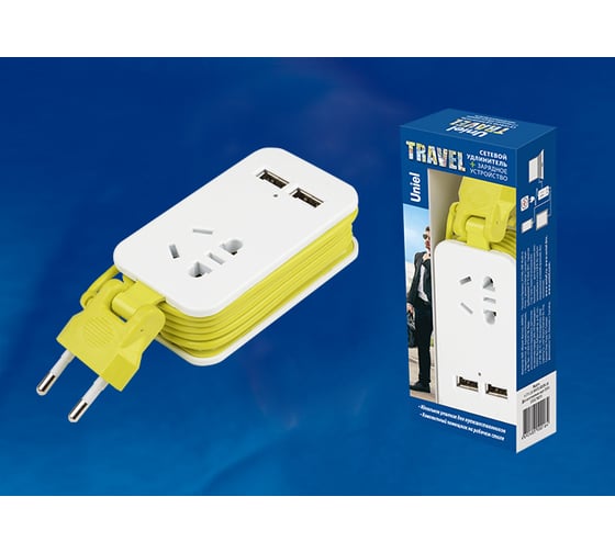 Удлинитель Uniel s-ct1-1,5u white/green lm UL-00003429