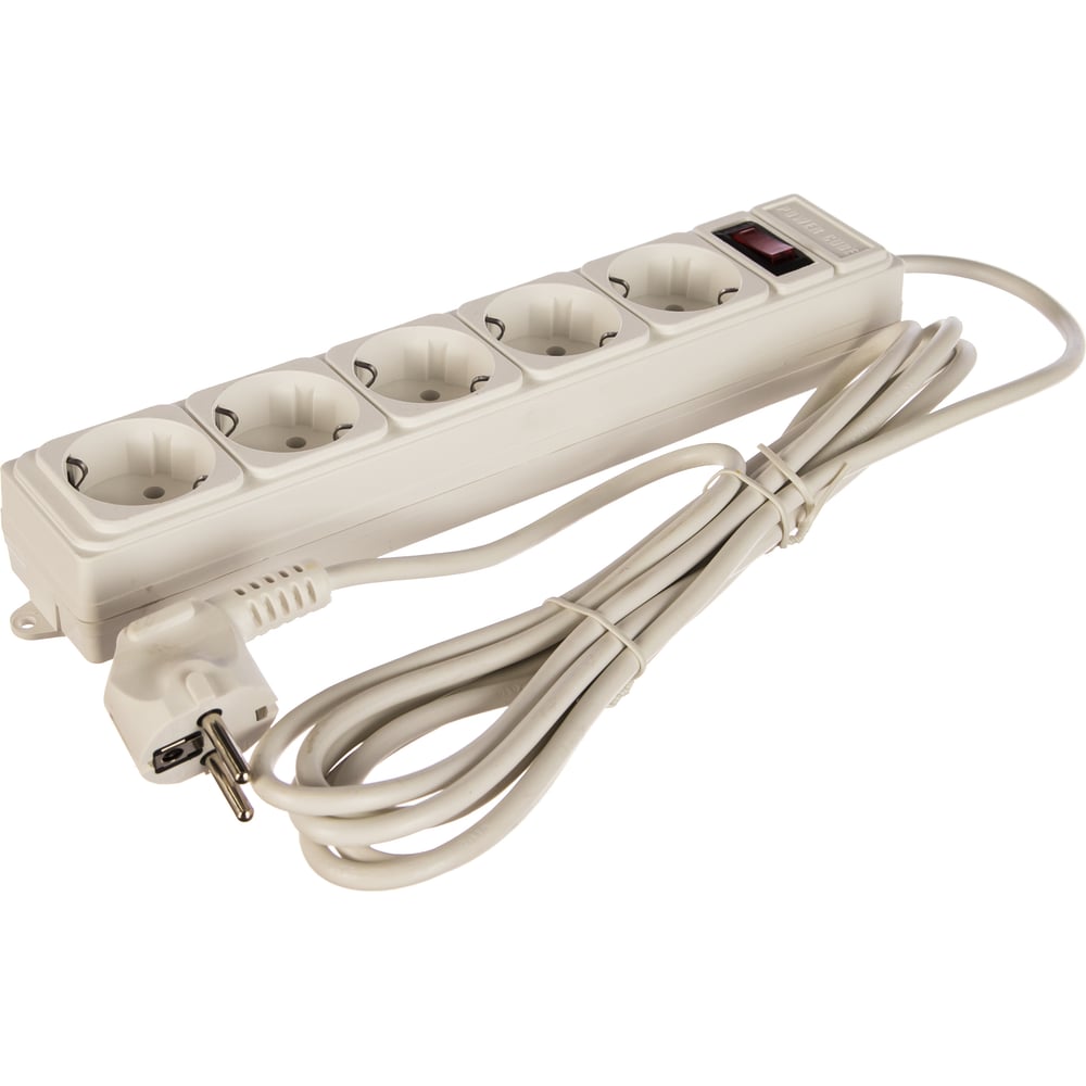 Фильтр-удлинитель Power Cube PC 3м 5р, бел. 10А/2,2кВт PG-B-3M ...