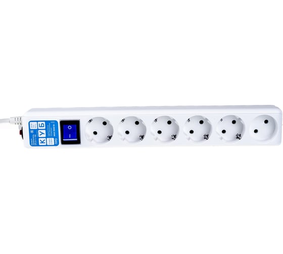 Фильтр-удлинитель Power Cubе PC PRO, 5м, 6р LC контур, 16А/3,5 кВт SPL(5+1)-16B-P-5М