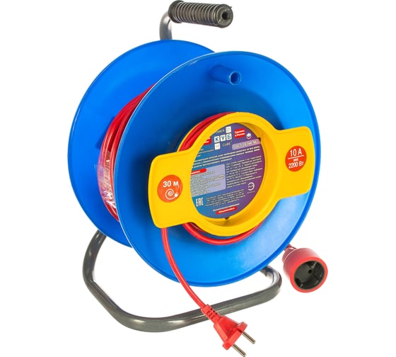 Силовой удлинитель на катушке Power Cube 10 А/2,2 кВт, 30 м, 1 розетка б/з PC-B1-K-30 1