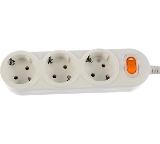 Удлинитель Power Cube PC 3м 3р с/з, с выкл. 10А/2,2кВт PC-Y-5-3S-3
