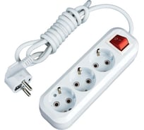 Удлинитель EKF Стандарт 3 гнезда 10м 10А/2.2кВт с выключателем и заземлением ПВС 3х0.75 UBP10-375-3-10i