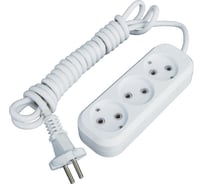 Удлинитель EKF Эксперт 3 гнезда шнур 10м 10А/2.2кВт без заземления ПВС 2х1 UBA10-210-3-10