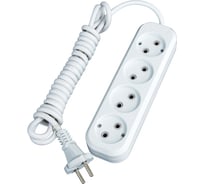 Удлинитель EKF Эксперт 4 гнезда шнур 10м 10А/2.2кВт без заземления ПВС 2х1 UBA10-210-4-10