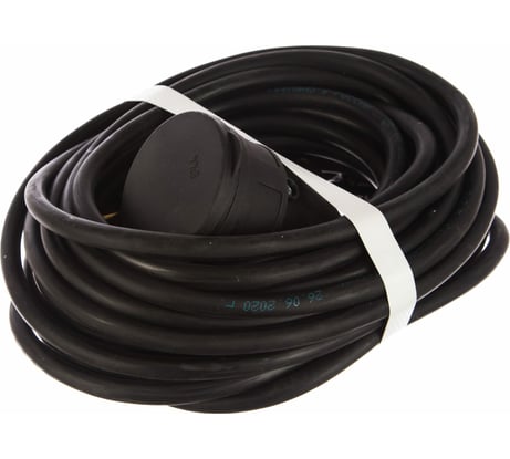 Удлинитель-шнур ЗУБР "КГ 325-Ш", 10 м, 4000 Вт, 1 гнездо, IP44, КГ 3х2,5 мм2, 55017-10