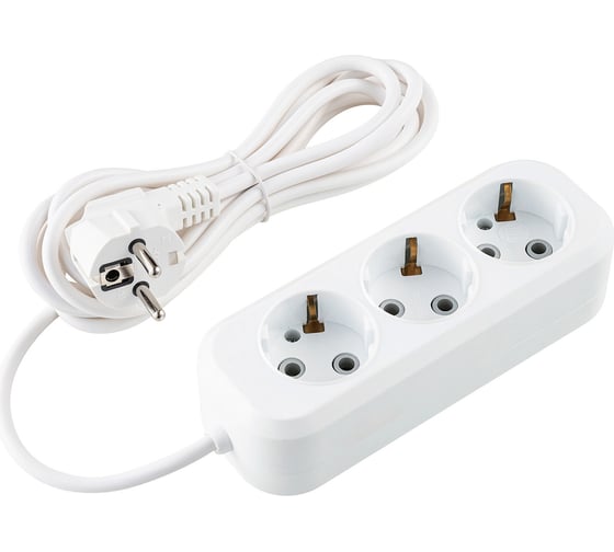 Бытовой удлинитель duwi 3 гнезда, 3 м, 32034 0