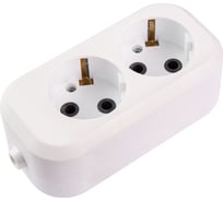 Розеточная колодка duwi 2 гнезда c/з 16A 28633 2