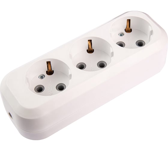 Розеточная колодка duwi 3 гнезда c/з 16A 28634 9 1