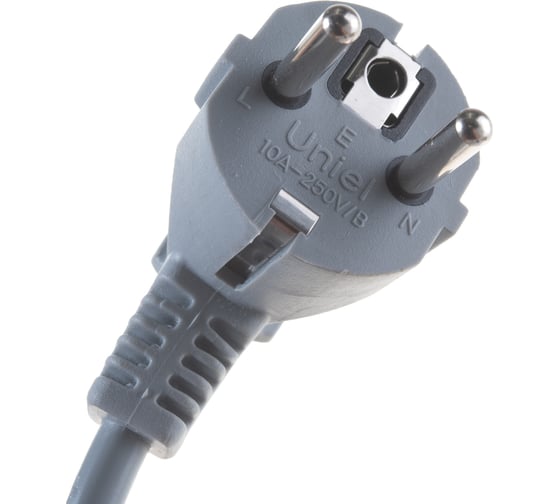 Сетевой фильтр Uniel Universal, 1,5м, Пвс 3х0,75, 5 гнезд, с/з. 10А S-GSU5-1,5 GREY UL-00001743