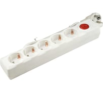 Сетевой фильтр Uniel Universal, 1,5м, Пвс 3х0,75, 5 гнезд, с/з. 10А S-GSU5-1,5 WHITE UL-00001741