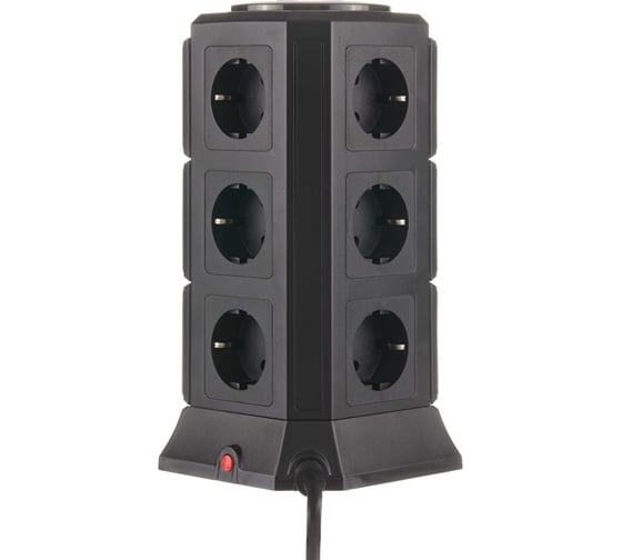 Башня idealim чёрная Tower-12r-5usb-2M-black 1