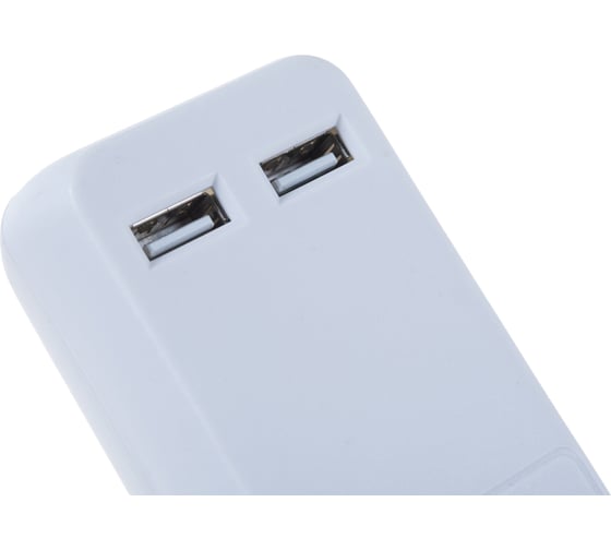 Удлинитель IN HOME 3GSU-5-SMART 3-х местный c выключателем 2-х USB 10А с заземлением 5м 8535 4690612010434