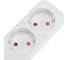 Удлинитель REXANT STANDARD 2 гнезда, 2х1,0мм2, б/з, 1,5 м, белый 13-4000 2