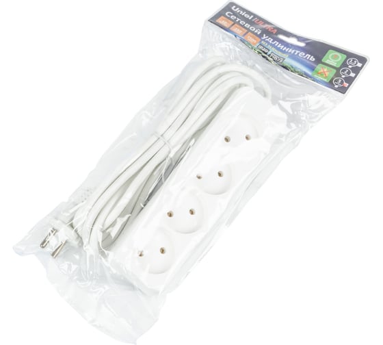 Удлинитель Uniel S-CU4-3 WHITE UL-00009988