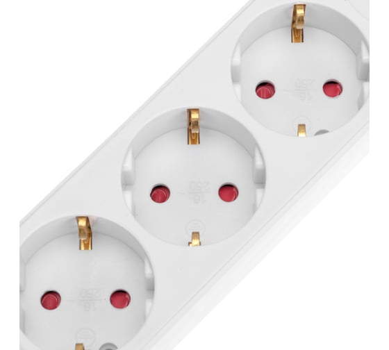 Удлинитель REXANT STANDARD 3 гнезда, 3х1,0мм2, с/з, с выключателем, 2 USB, 5 м, белый 13-4017