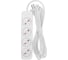 Удлинитель REXANT standard 4 гнезда, 3м, 2x1,0мм2, б/з, белый 13-4024 1