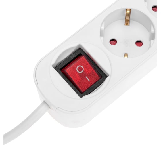 Удлинитель REXANT standard 5 гнезд, 1,5м, 3x1,0мм2, с/з, с выключателем, 2 usb, белый 13-4034
