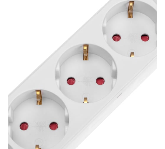 Удлинитель REXANT standard 5 гнезд, 1,5м, 3x1,0мм2, с/з, с выключателем, 2 usb, белый 13-4034