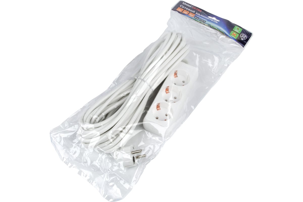 Удлинитель Uniel S-GCU3-10 WHITE UL-00010004 - выгодная цена, отзывы ...