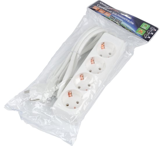 Удлинитель Uniel S-GCU4-1,5 WHITE UL-00010005