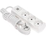 Удлинитель ПРЕМИУМ 3 гнезда, 3м, 3x1,5мм2, с/з, 2 USB-разъема REXANT белый 13-4110