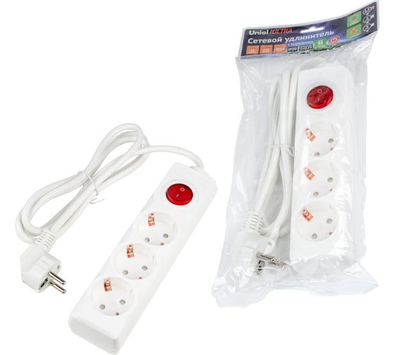Удлинитель Uniel S-GCU3-1,5B WHITE UL-00010013