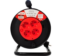 Удлинитель на катушке IN HOME RG4-1050-SMART с термозащитой 4-х местный с заземляющим контактом 10А 50м 8805 4690612010564