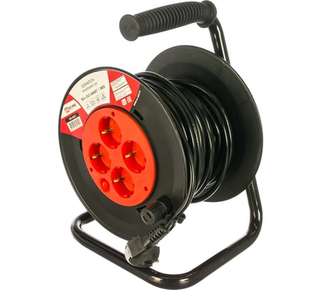 Удлинитель на катушке IN HOME RG4-1020-SMART с термозащитой 4-х местный с заземляющим контактом 10А 20м 8802 4690612010540