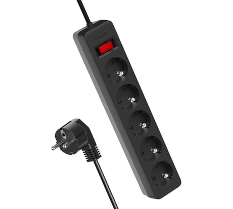Удлинитель с сетевым фильтром КОСМОС 5х3м с заземл. 10А IP20 2.2кВт 3х0.75 FKsm3m-5g(B)