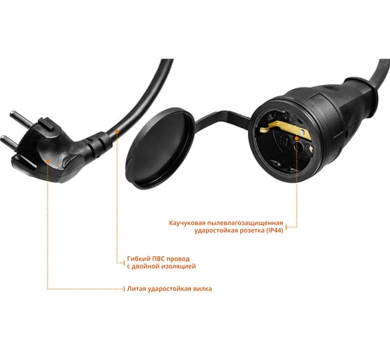Электрический удлинитель Stayer силовой MASTER 55028-20
