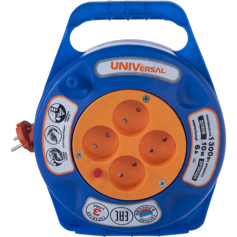 Удлинитель с закрытым корпусом UNIVersal Серия Компакт У6-015 термо ПВС ...