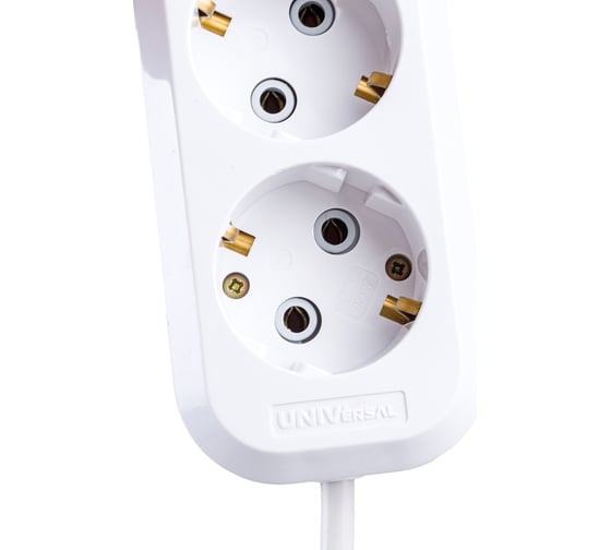 Бытовой удлинитель UNIVersal Е-303 ПВС 3*1 3гн. с/з 2м 9631976