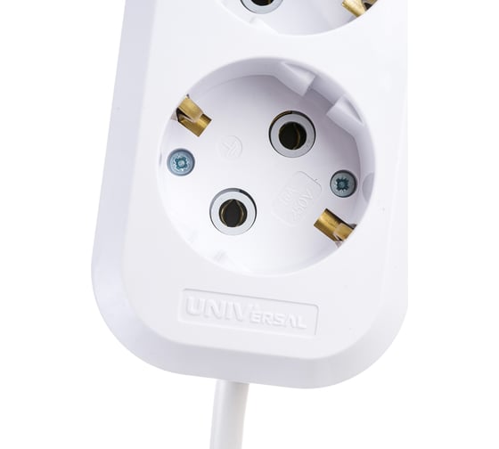Бытовой удлинитель UNIVersal Е-302 ПВС 3*1 2гн. с/з 3м 9631973