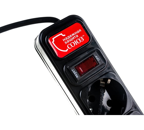 Сетевой фильтр Союз ПВС 3*0,75 черный 3м 1336