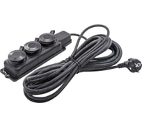 Силовой удлинитель Very 3 розетки, каучук, IP44, КГ 3x1,5мм², 16А, 3,5кВт, с заземлением, 10м, (шт.) 89-0-081 29812556