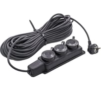 Силовой удлинитель Very 3 розетки, каучук, IP44, КГ 3x1,5мм², 16А, 3,5кВт, с/з, 20м, (шт.) 89-0-082