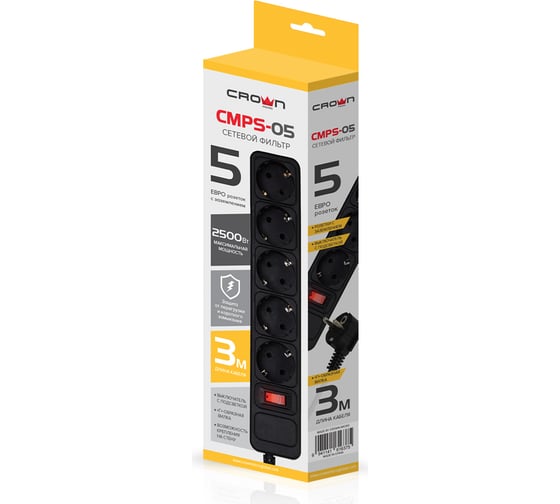 Сетевой фильтр CROWN MICRO cmps-05 CM000003669