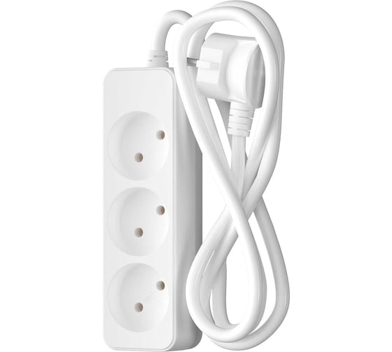 Сетевой удлинитель ФОТОН 10-23, 2м, 3 розетки, 10А, Белый 21110 1