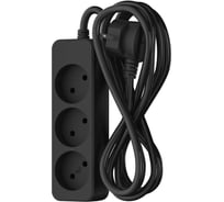 Сетевой удлинитель ФОТОН 10-53, 5м, 3 розетки, 10А, черный 22720