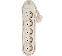 Удлинитель Electraline 5Р без выключателя 3Х1-1,5М с/заз белый 62122