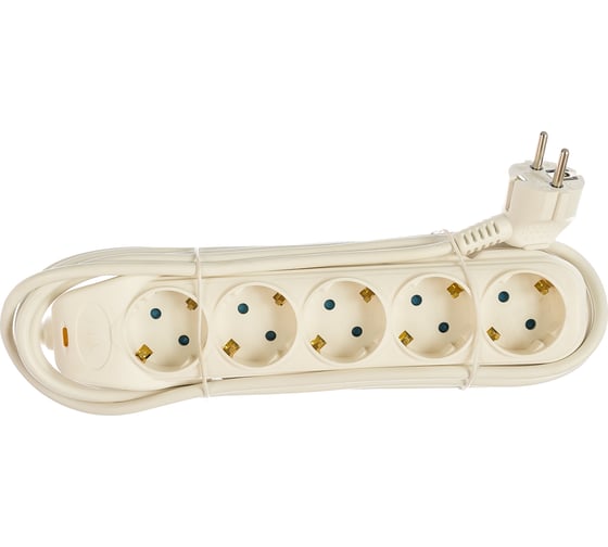 Удлинитель Electraline 5Р без выключателя 3Х1-3М белый 36032 1