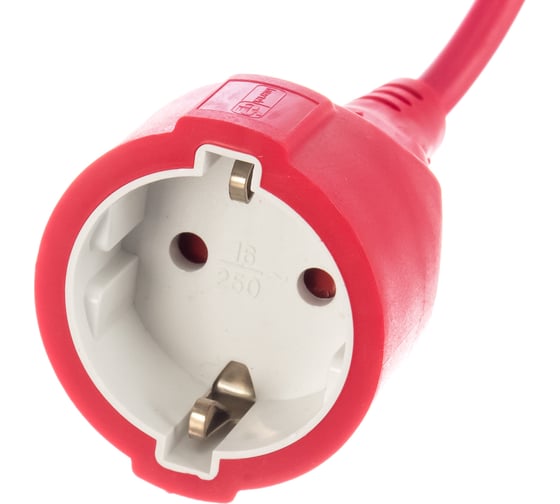 Кабель-удлинитель Electraline H05VV-F 3x1,5-50M, красный 1635