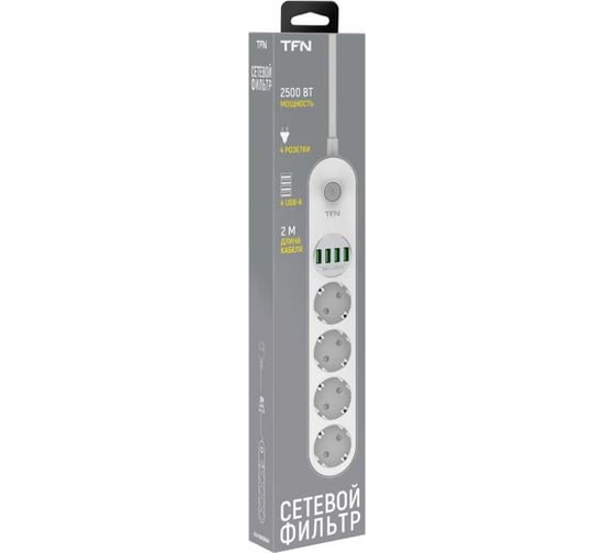 Сетевой фильтр TFN power 6 white TFN-POWER6WH