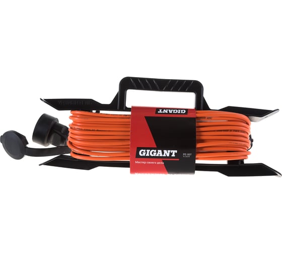 Удлинитель на рамке Gigant б/з ПВС 2х0,75 6A 10м IP 44 INDUSTRY EG PE-007