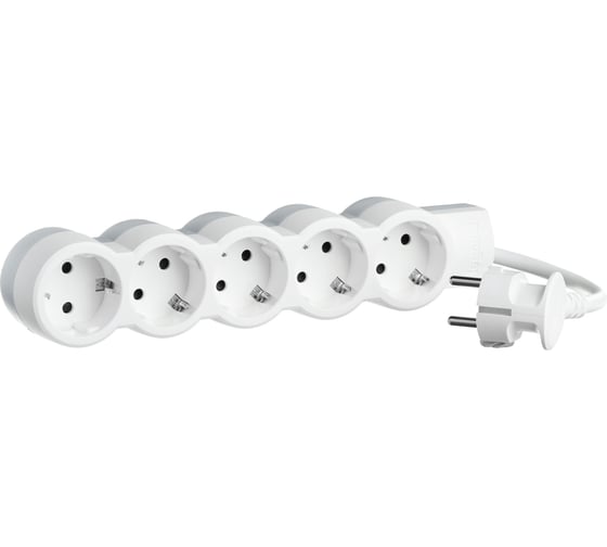 Многорозеточный блок Legrand''Стандарт'' 5 x 2К+З с кабелем длиной 5 м 695013 1