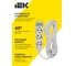 Удлинитель IEK STANDARD У03 3 места 2P+PE 5м 3х1,5мм2 16А белый 695003 4