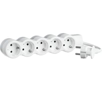 Многорозеточный блок Legrand''Стандарт'' 5 x 2К+З с кабелем длиной 1,5 м 695011