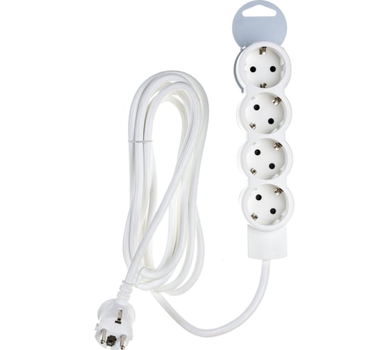 Многорозеточный блок Legrand''Стандарт'' 4 x 2К+З с кабелем длиной 3 м 695007