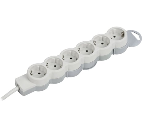 Многорозеточный блок ''Стандарт'' IEK 6 x 2К+З с кабелем длиной 1,5 м 695016